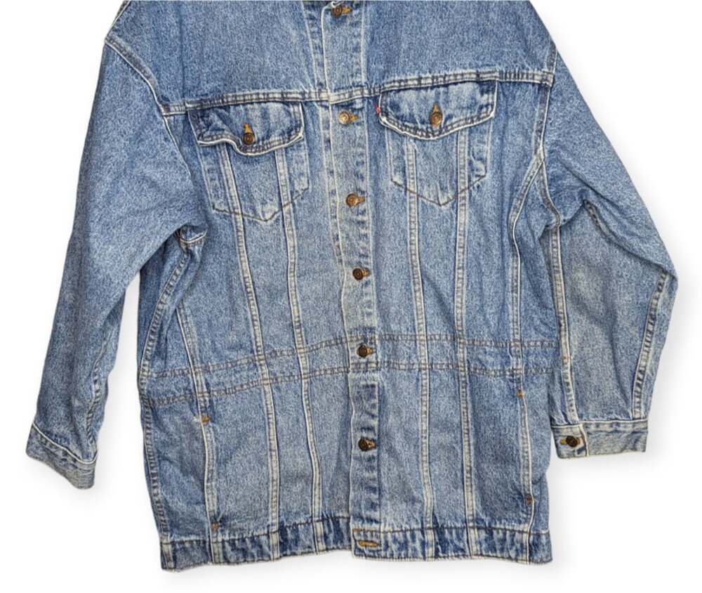Levi Stauss Denim Jacket 70596 4891 Size Large See Description - Picture 6 of 16